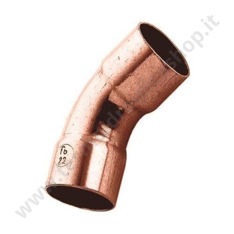 041R28 - Curva A 45° Femmina Femmina In Rame A Saldare  D. 28